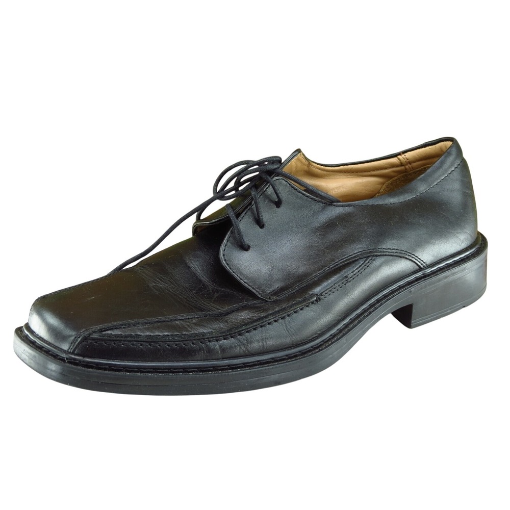 J. Ferrar Shoes Sz 10.5 M Black Derby Oxfords Leather Men 32131